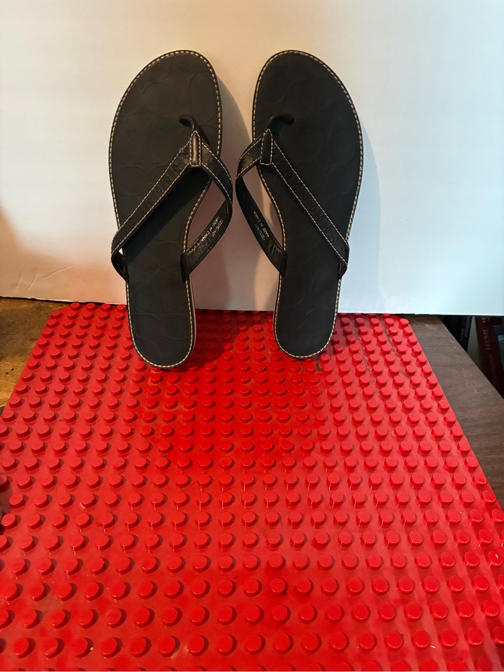 Coach Black Flip Flop Sandals - Picture 2 of 4